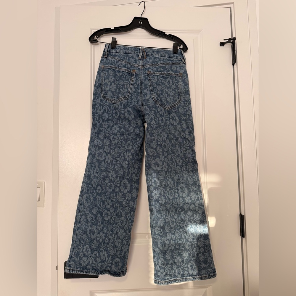 Good American Good Waist Palazzo High-Rise Crop Jeans size 4 - Picture 8 of 8